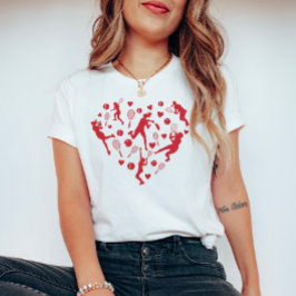 Camiseta Corazón Rojo Amante del Tenis