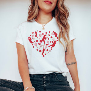 Camiseta Corazón Rojo Amante del Tenis