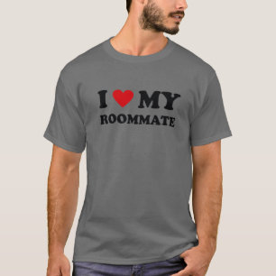 Camiseta Corazón Rojo - Amo A Mi Compañero De Habitación