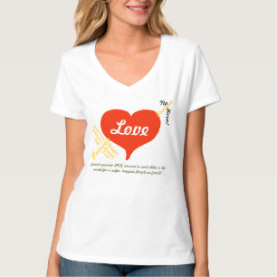 Camiseta Corazón Rojo Amor, Paz Sin Daño