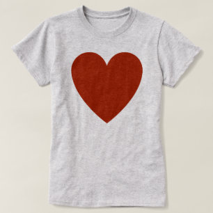 Camiseta Corazón rojo claro