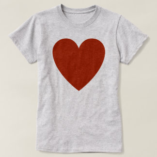 Camiseta Corazón rojo claro