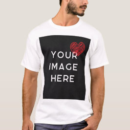 Camiseta Corazón rojo con imagen personalizada