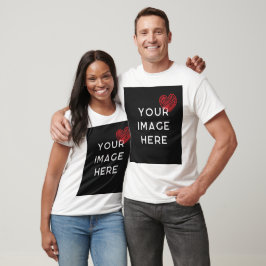 Camiseta Corazón rojo con imagen personalizada