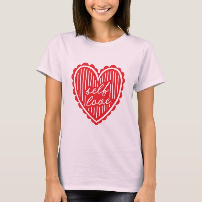 Camiseta Corazón rojo de amor propio (Anverso)