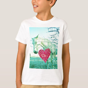 Camiseta Corazón Rojo de Caballo Blanco Valentine