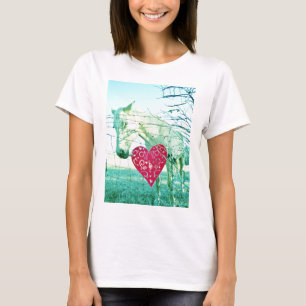 Camiseta Corazón Rojo de Caballo Blanco Valentine