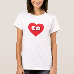 Camiseta Corazón rojo de Colorado - Me encanta el co