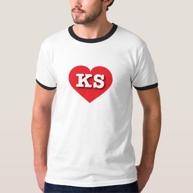 Camiseta Corazón Rojo de Kansas - Gran Amor (Anverso)