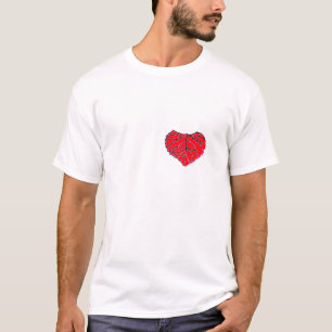 Camiseta Corazón rojo de la hoja