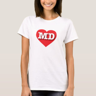 Camiseta Corazón Rojo de Maryland - Amo el MD