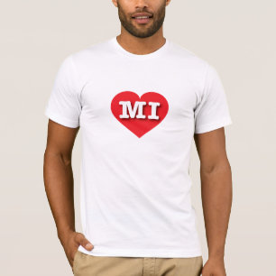 Camiseta Corazón Rojo de MIchigan - Amo MI