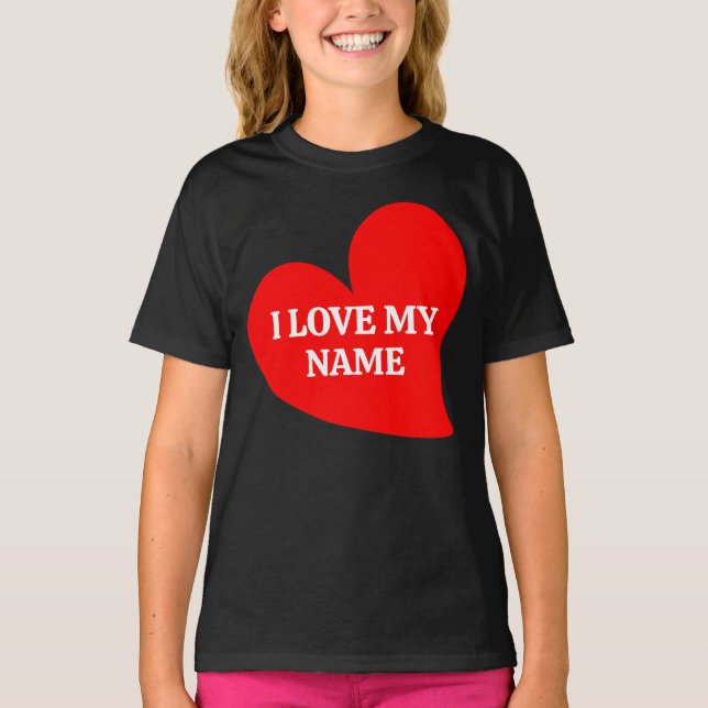 CAMISETA CORAZÓN ROJO DE MODA AMO A MI VALENTÍN ROMÁNTICO C (Anverso)