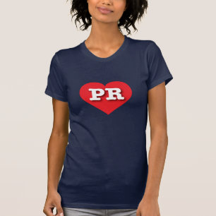 Camiseta Corazón rojo de Puerto Rico - Amo las relaciones p