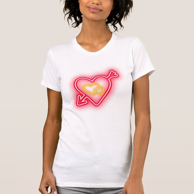 Camiseta Corazón rojo de San Valentín (Anverso)