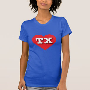 Camiseta Corazón Rojo de Texas - Amo Texas