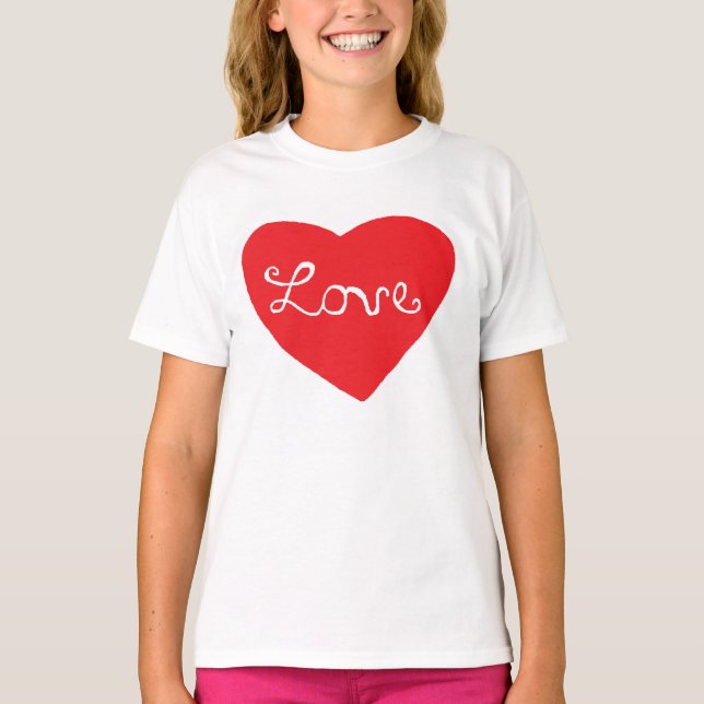 Camiseta Corazón rojo del amor (Anverso)