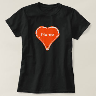 Camiseta Corazón rojo esperando un nombre