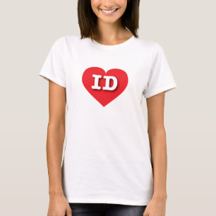 Camiseta Corazón Rojo Idaho - Amo ID