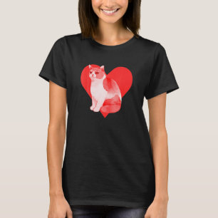 Camiseta Corazón Rojo Mascota Mejor Amigo British Shorthair