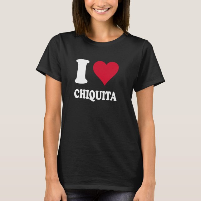 Camiseta Corazón Rojo Me Encanta Chiquita (Anverso)
