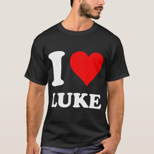 Camiseta Corazón Rojo Me Encanta Luke (Anverso)