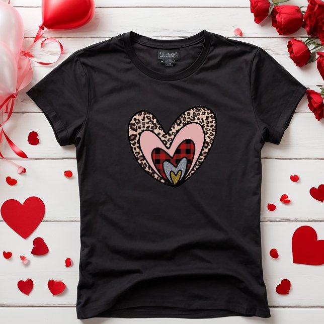 Camiseta Corazón rojo moderno lindo regalo de San Valentín  (Subido por el creador)