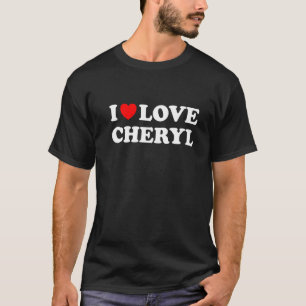 Camiseta Corazón rojo que amo a Cheryl