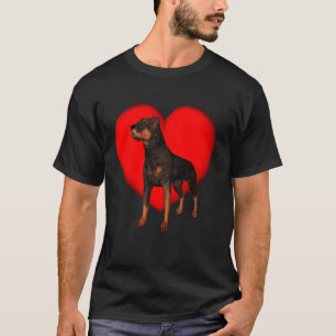 Camiseta Corazón Rojo Rottweiler
