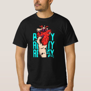 Camiseta Corazón rojo y azul 