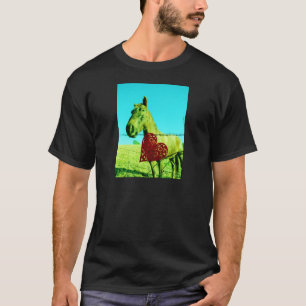 Camiseta Corazón rojo y caballo
