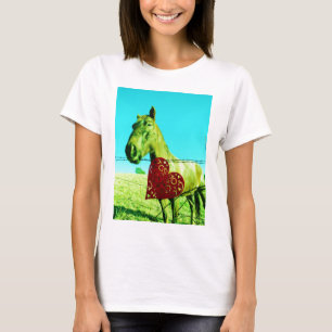 Camiseta Corazón rojo y caballo