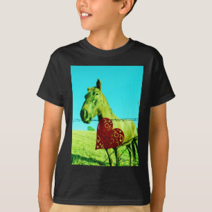 Camiseta Corazón rojo y caballo