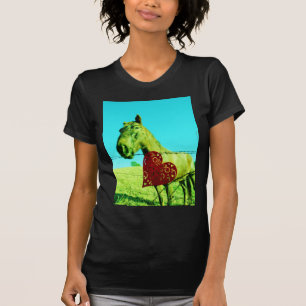 Camiseta Corazón rojo y caballo