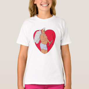 Camiseta Corazón romántico con un cupido inusual