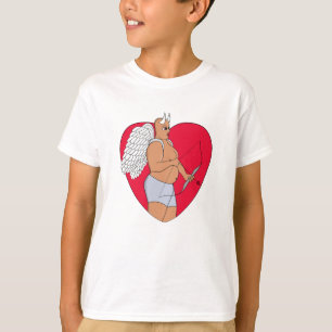 Camiseta Corazón romántico con un cupido inusual