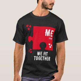 Camiseta Corazón Rompecabezas NOS AJUSTAMOS JUNTOS Parejas 