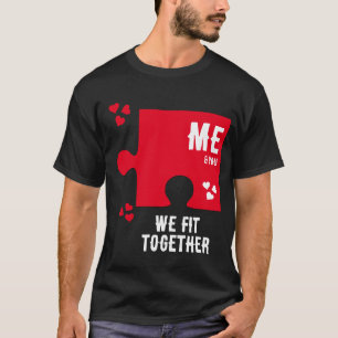 Camiseta Corazón Rompecabezas NOS AJUSTAMOS JUNTOS Parejas