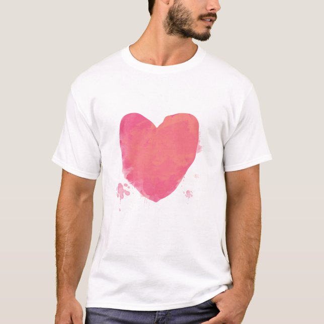 Camiseta Corazón rosa (Anverso)