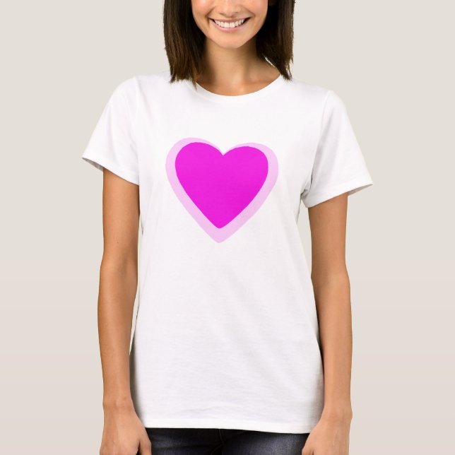 Camiseta Corazón rosa (Anverso)