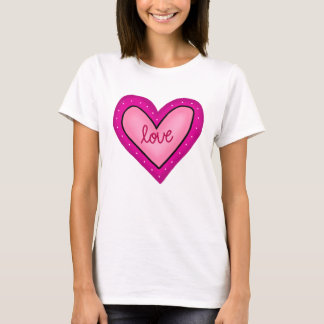 Camiseta Corazón rosa