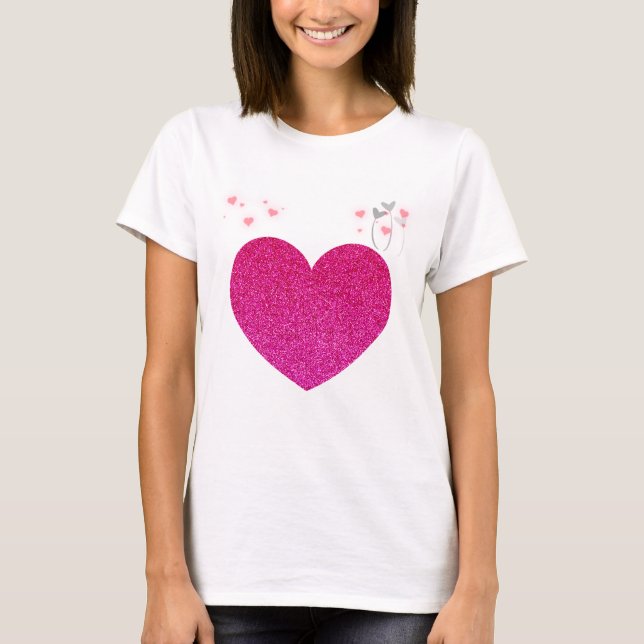 Camiseta corazón rosa (Anverso)