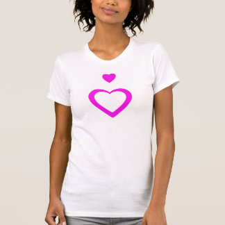 Camiseta CORAZÓN, rosa blanco