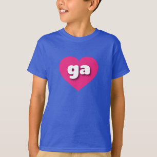 Camiseta Corazón rosa caliente de Georgia - Amo ga