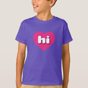 Camiseta Corazón rosa caliente de Hawái - Amo hola