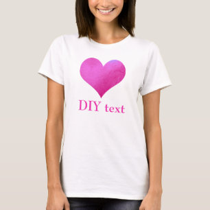 Camiseta Corazón Rosa Caliente de San Valentín de PixDezine