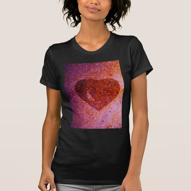 Camiseta corazón rosa coral (Anverso)