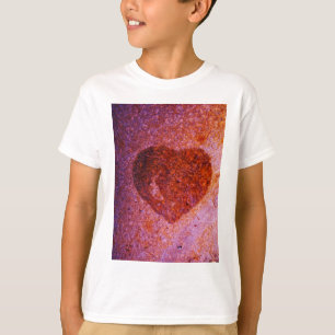 Camiseta corazón rosa coral