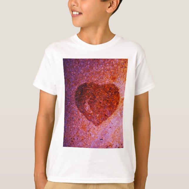 Camiseta corazón rosa coral (Anverso)