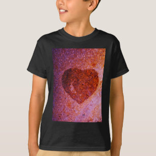 Camiseta corazón rosa coral